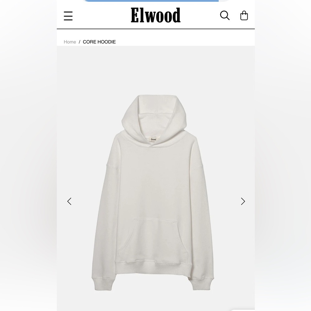 Elwood Core Hoodie in Vintage White